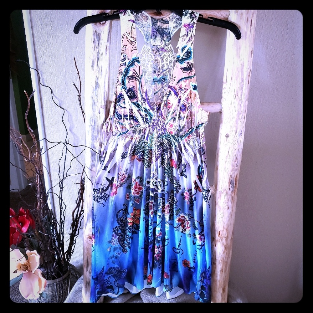 S-12 Beautiful Dress Tropical Beach Summer Vacation